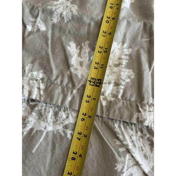 Set 2 Martha Stewart 26" Euro Cotton Flannel Pillow Shams Beige Off-white Leaves - Picture 9 of 10